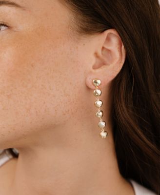 Polished Pebble Linear Dangle Earrings