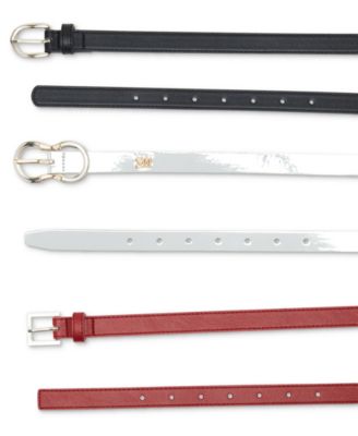 Women's 3-Pc. Faux-Leather Belt Set