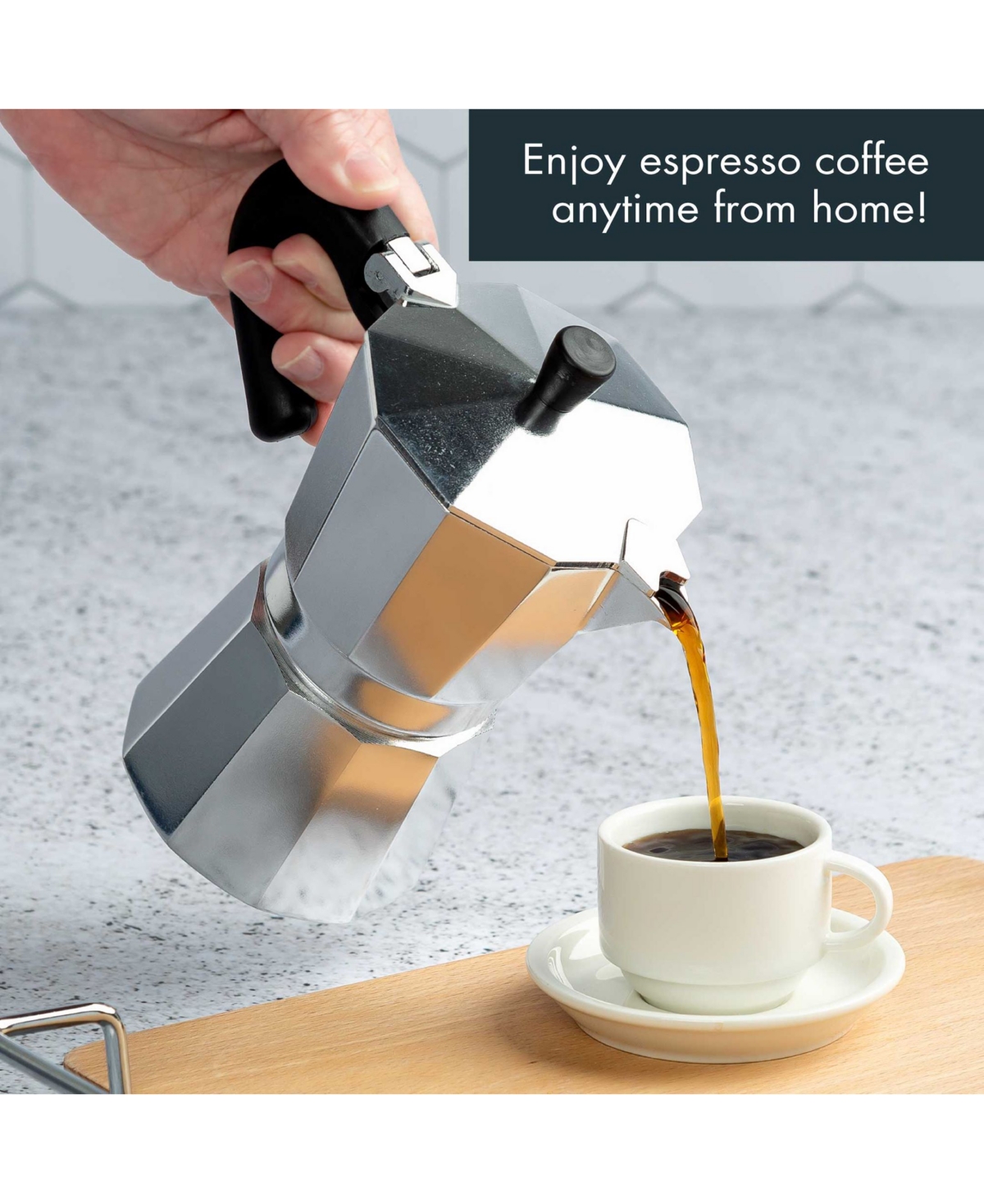 Primula Aluminum Stovetop 6-cup Espresso Maker In Silver