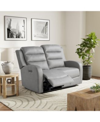 54.7"W Polyester Akron Power Reclining Loveseat
