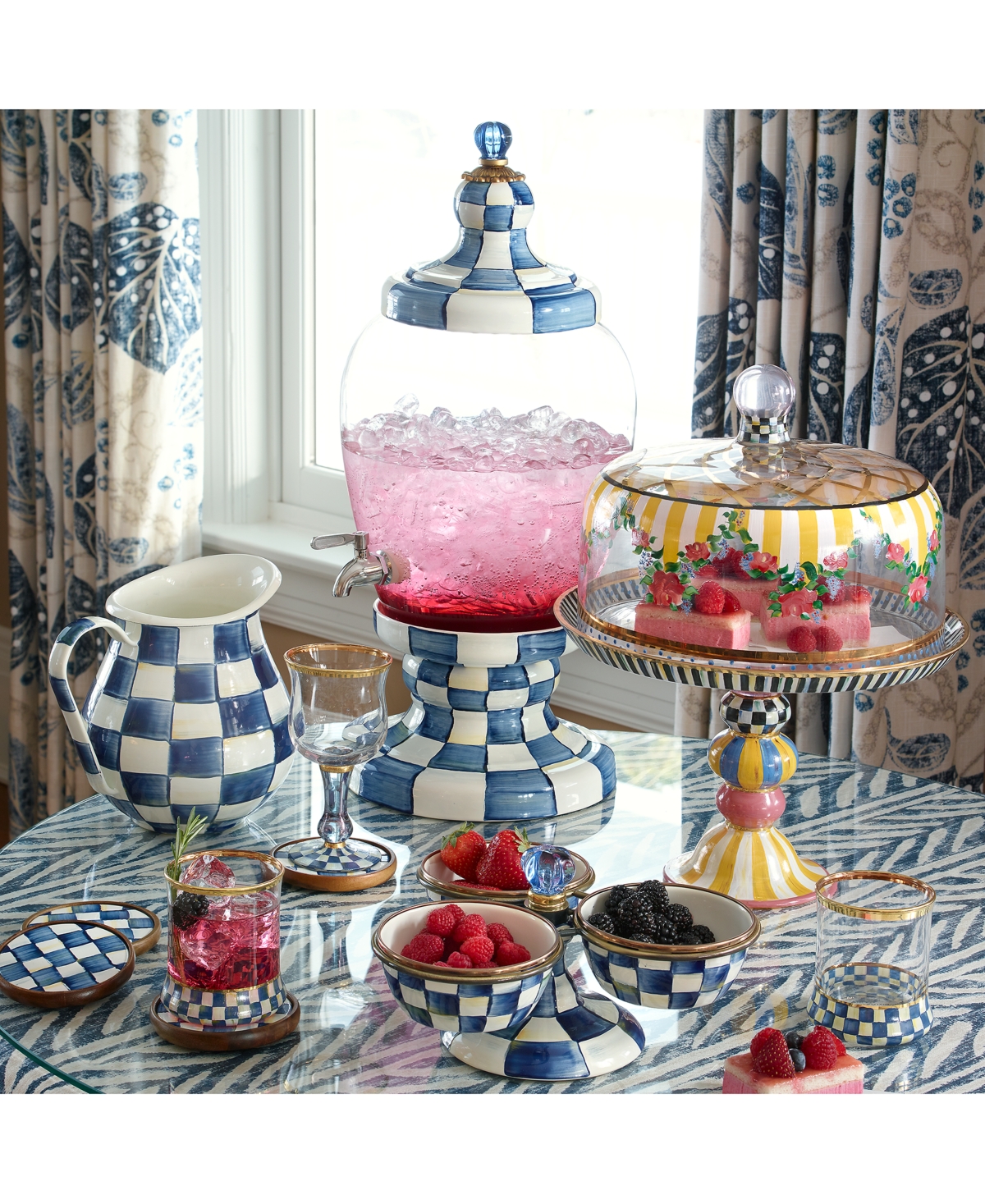 Mackenzie-childs Royal Check Salt & Pepper Shakers In No Color