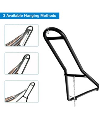 Hammock Stand Heavy Duty Steel Frame Hanging Hooks Indoor Outdoor