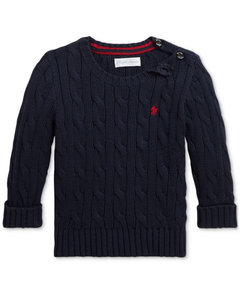 Свитер Polo Ralph Lauren Cotton Cable-Knit Sweater для девочек-малышей
