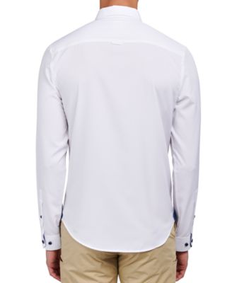 Men's Dante Non-Iron Performance Stretch Moisture-Wicking Solid Button-Down Shirt