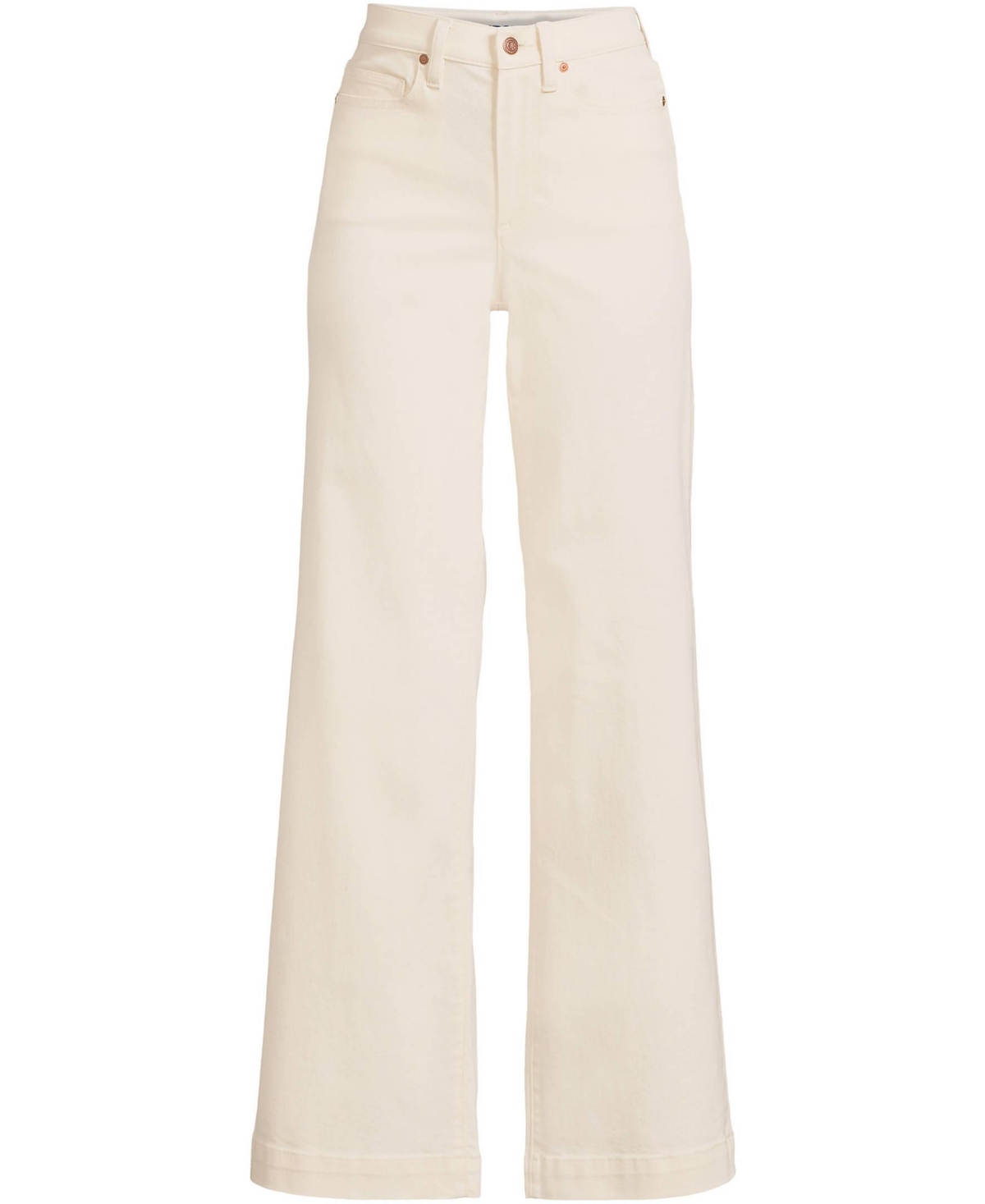 Lands' End Plus Size Recycled Denim High Rise Wide Leg Jeans