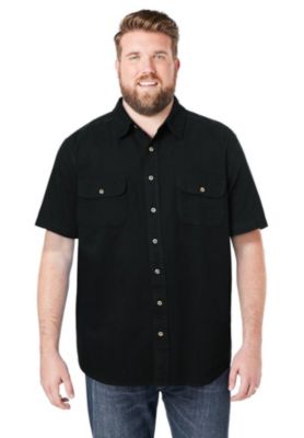 Tall by KingSize Short Sleeve Denim and Twill Shirt