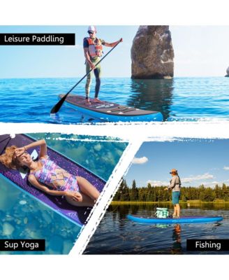 Inflatable Stand Up Paddle Board Surfboard W/Bag Aluminum Paddle
