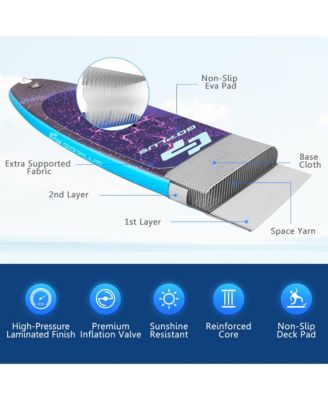 Inflatable Stand Up Paddle Board Surfboard W/Bag Aluminum Paddle