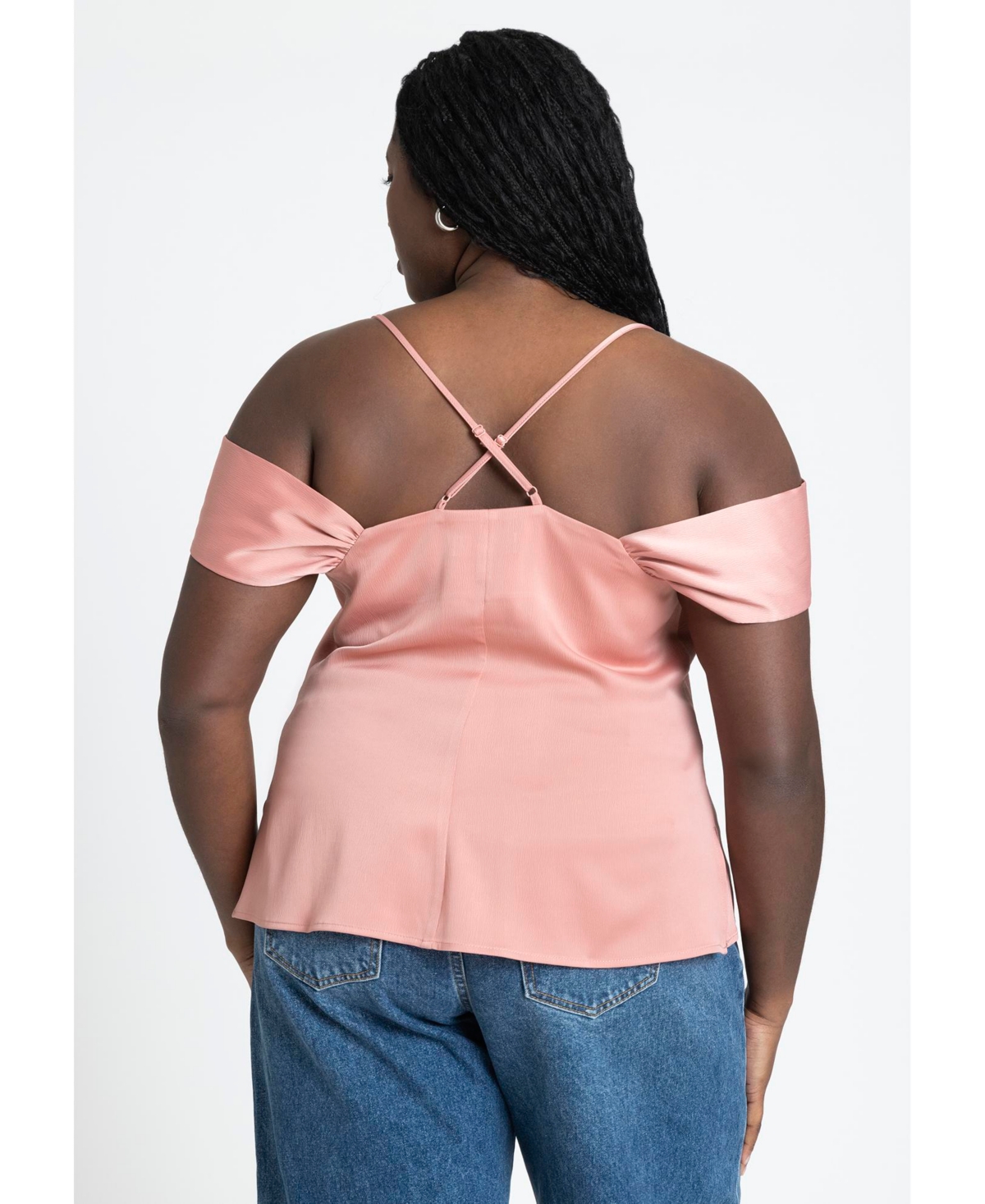 Eloquii Plus Size Off The Shoulder Cowl Neck Blouse