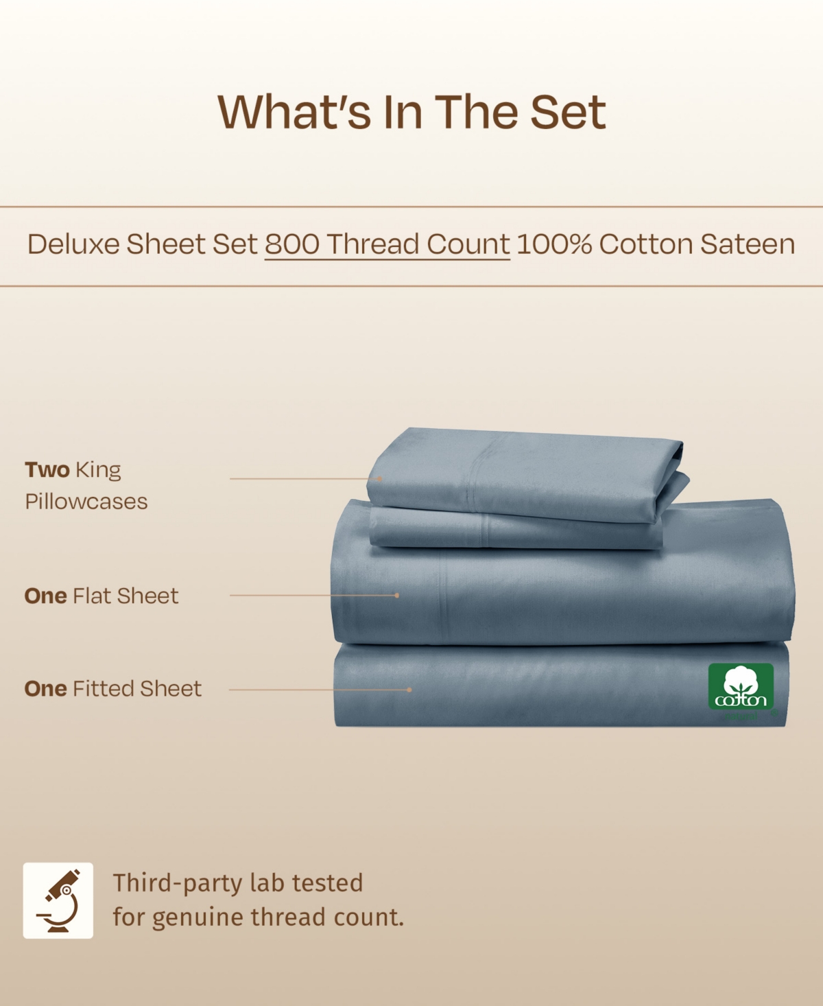 California Design Den Luxury Bed Sheets Set - 800 Thread Count 100% Cotton Sheets, Deep Pocket, Soft, Cool & Breathable -