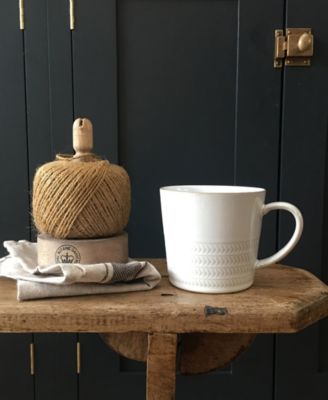 Natural Canvas Textured Large Mug