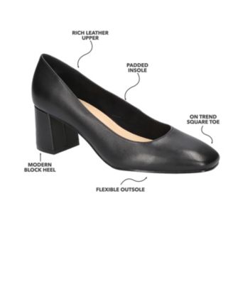 Jillian Women's Block Heel Square Toe Pumps