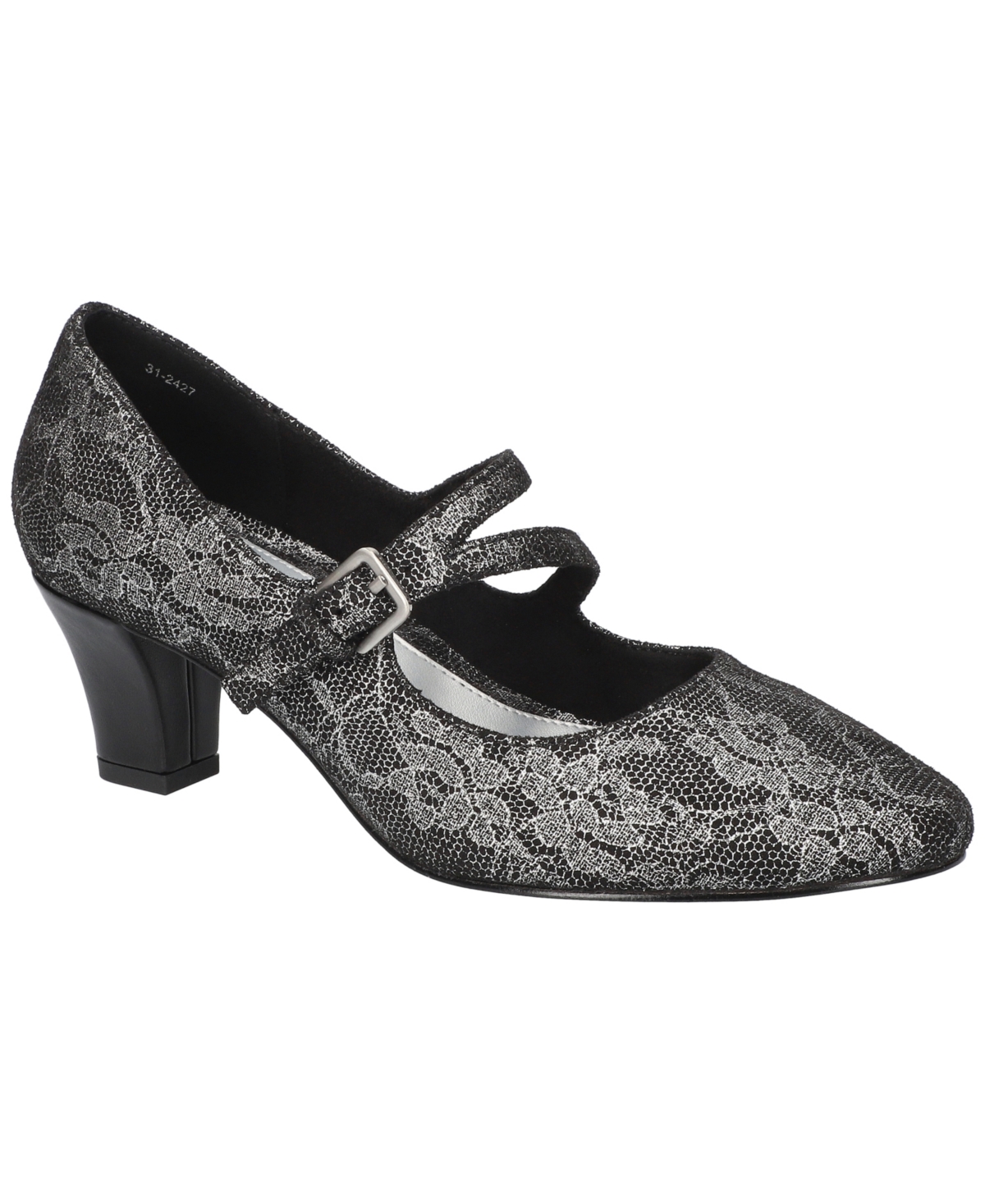 Women's Meryl Mary Jane Pumps - Black Lace