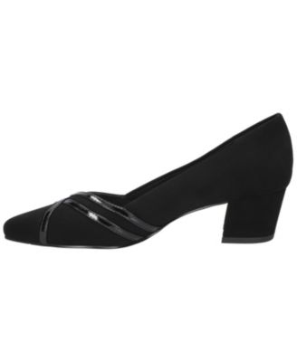 Women's Lotus Block Heel Pumps