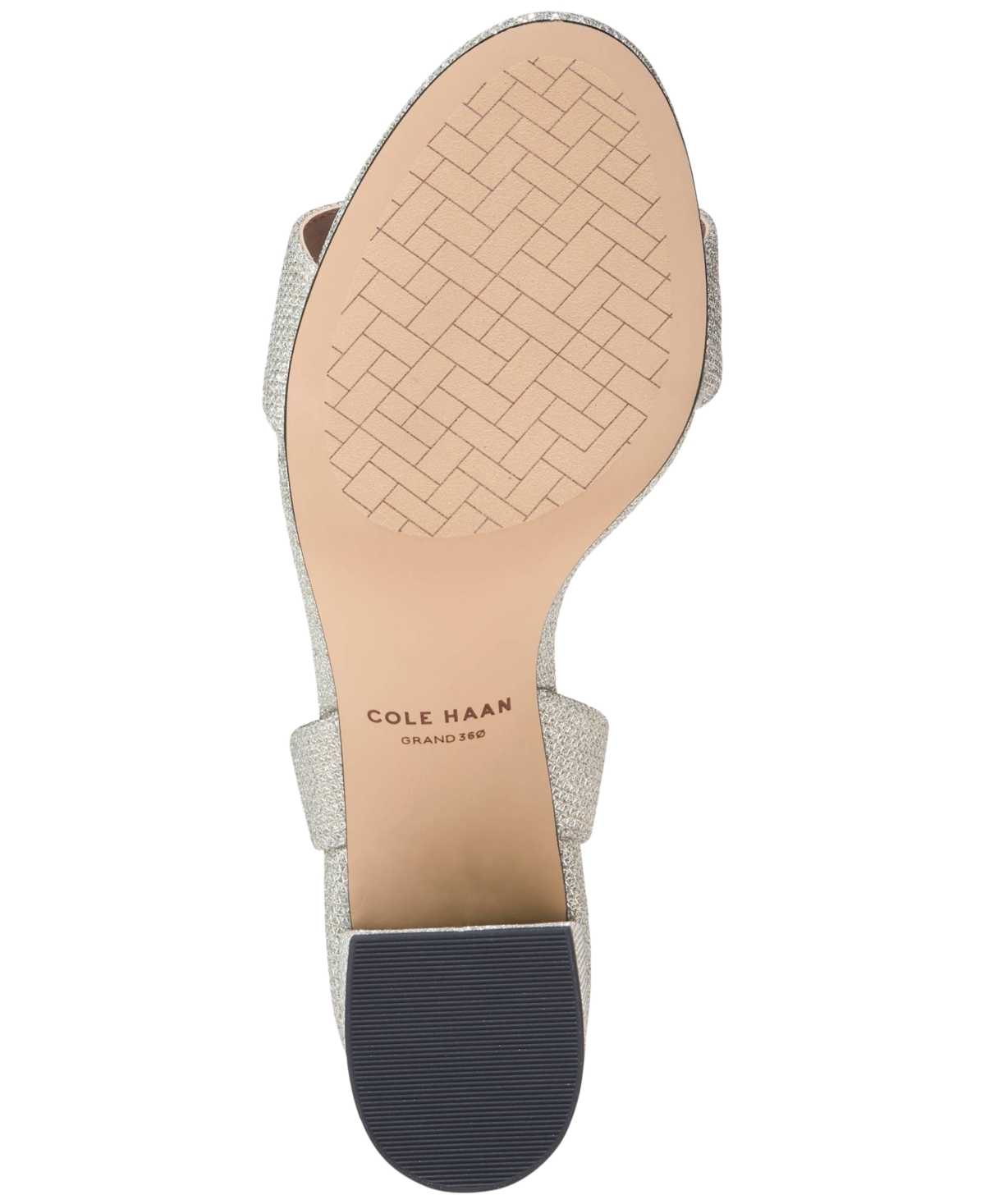 Shop Cole Haan Women's Josie Block-heel Sandals In Silver Glitter