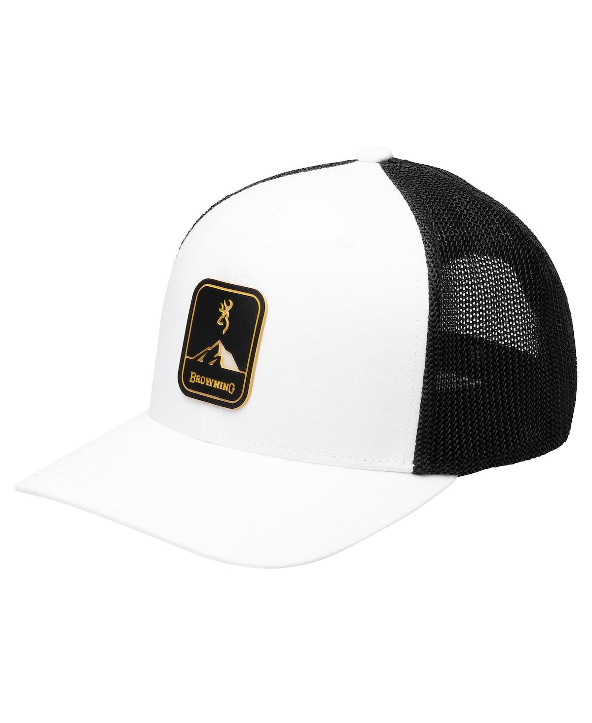 Men's White/Black Icon Trucker Adjustable Hat - White, Black