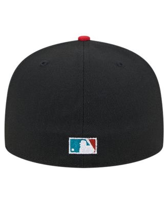 New Era Men's Black Cleveland Indians Cooperstown Collection Retro