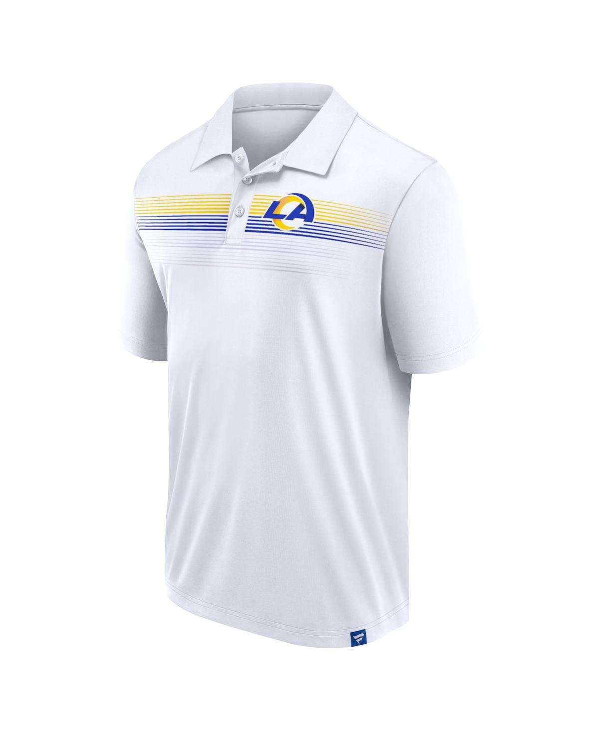 Fanatics Branded White Los Angeles Rams Victory For Us Interlock Polo In White