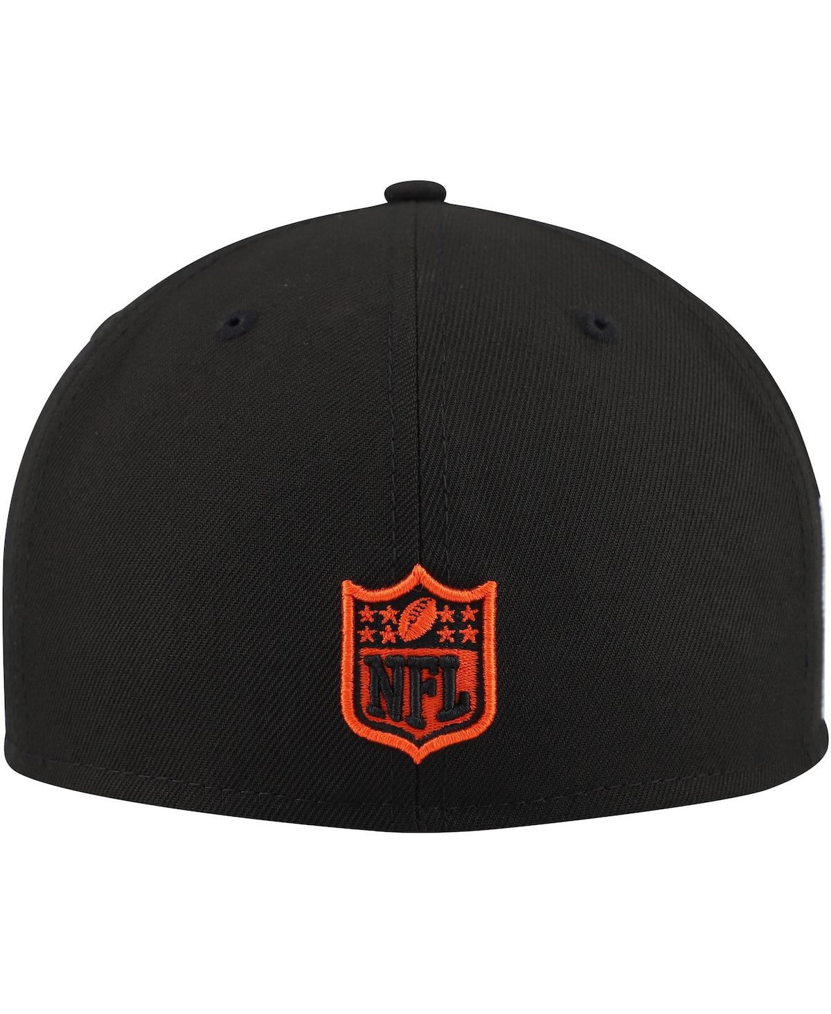 New Era Men'sCincinnati Bengals Checkered Undervisor 59FIFTY Fitted Hat - Black, Orange