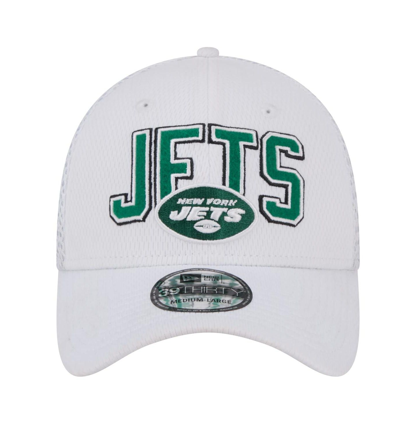 Мужская кепка New Era White New York Jets Breakers 39THIRTY Flex Hat — фото 4