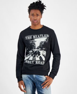 Hybrid - Men's The Beatles Abbey Road Regular-Fit Printed Fleece Sweatshirt