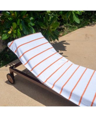 Cotton Terry Lounge Chair Covers, 2-Pack, 30" x 85" with Pocket Design