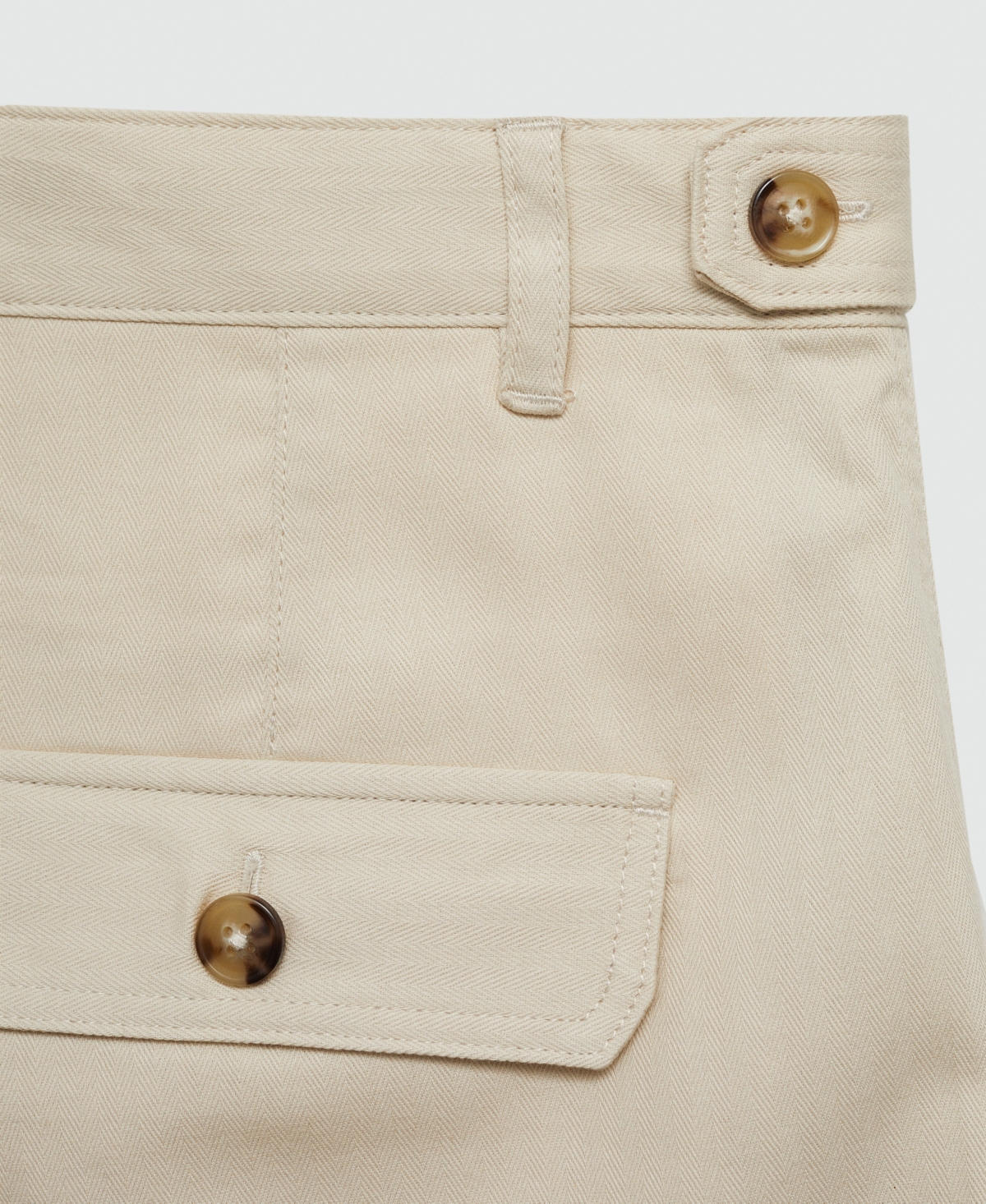 Mango Men's Herringbone Bermuda Shorts