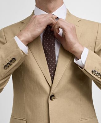 Men's Linen Slim-Fit Suit Blazer