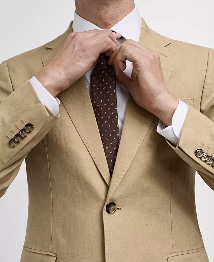 Men's Linen Slim-Fit Suit Blazer - thumbnail 7