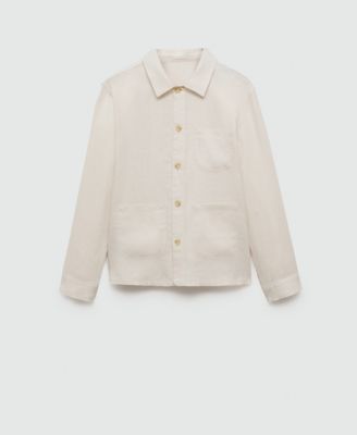 Men's Linen Pockets Detail Overshirt