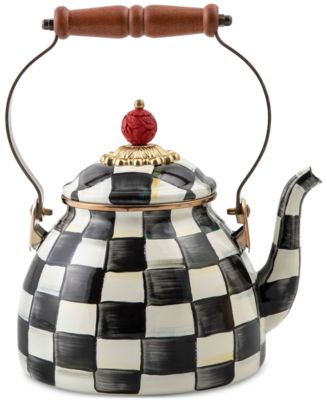 Mackenzie-Childs Courtly Check 2-Qt. Tea Kettle - Macy's