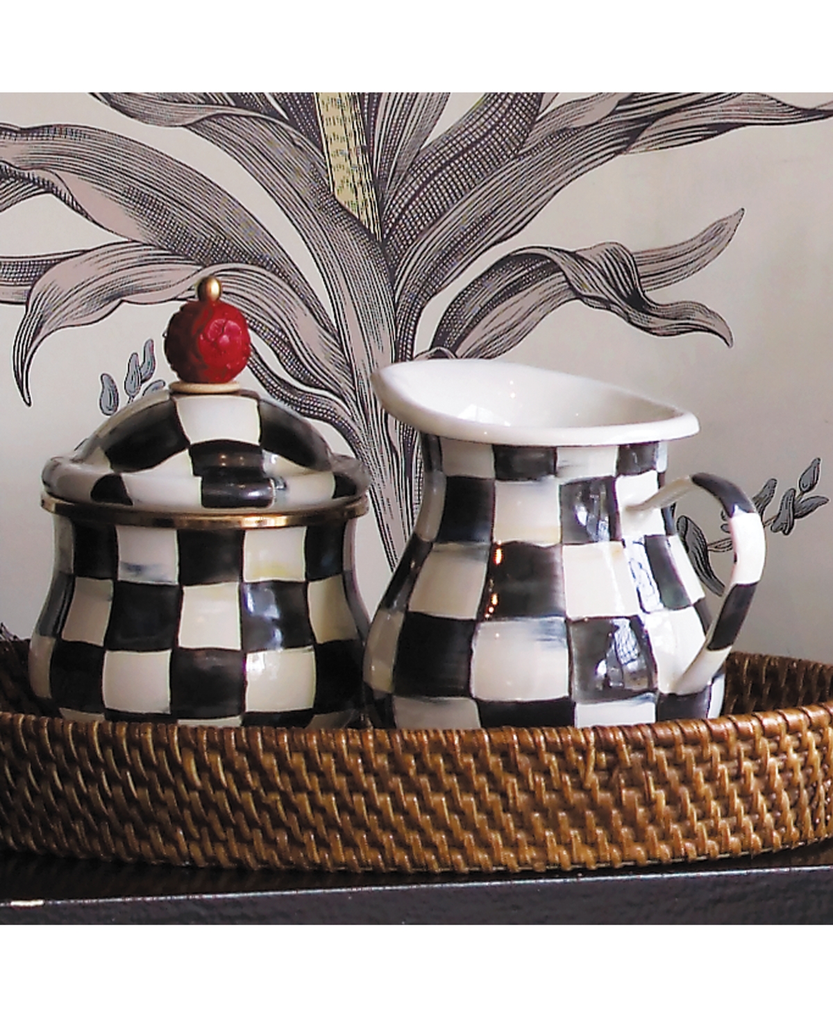 MACKENZIE-CHILDS COURTLY CHECK CREAMER 
