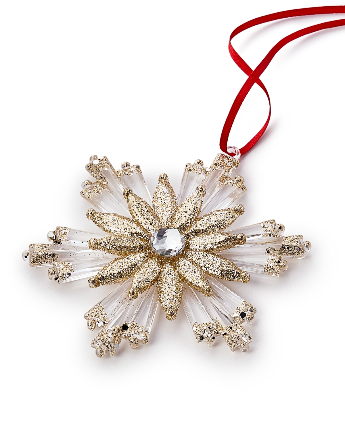 Holiday Lane Christmas Glitters Snowflake Ornament, Exclusively at Macy's