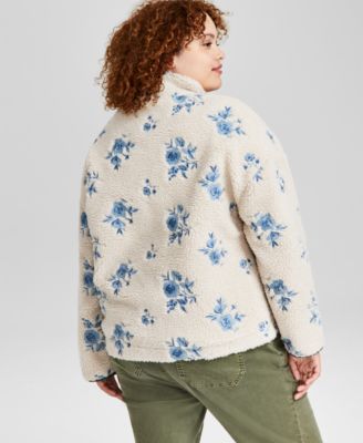 売れ筋商品|||スタイルアンドコー パーカー・スウェットシャツ アウター レディース Plus Size  Embroidered Fleece Sweatshirt, Exclusively at Macy's Floral White And Now This Trendy Plus Size Floral-Embroidered Fleece