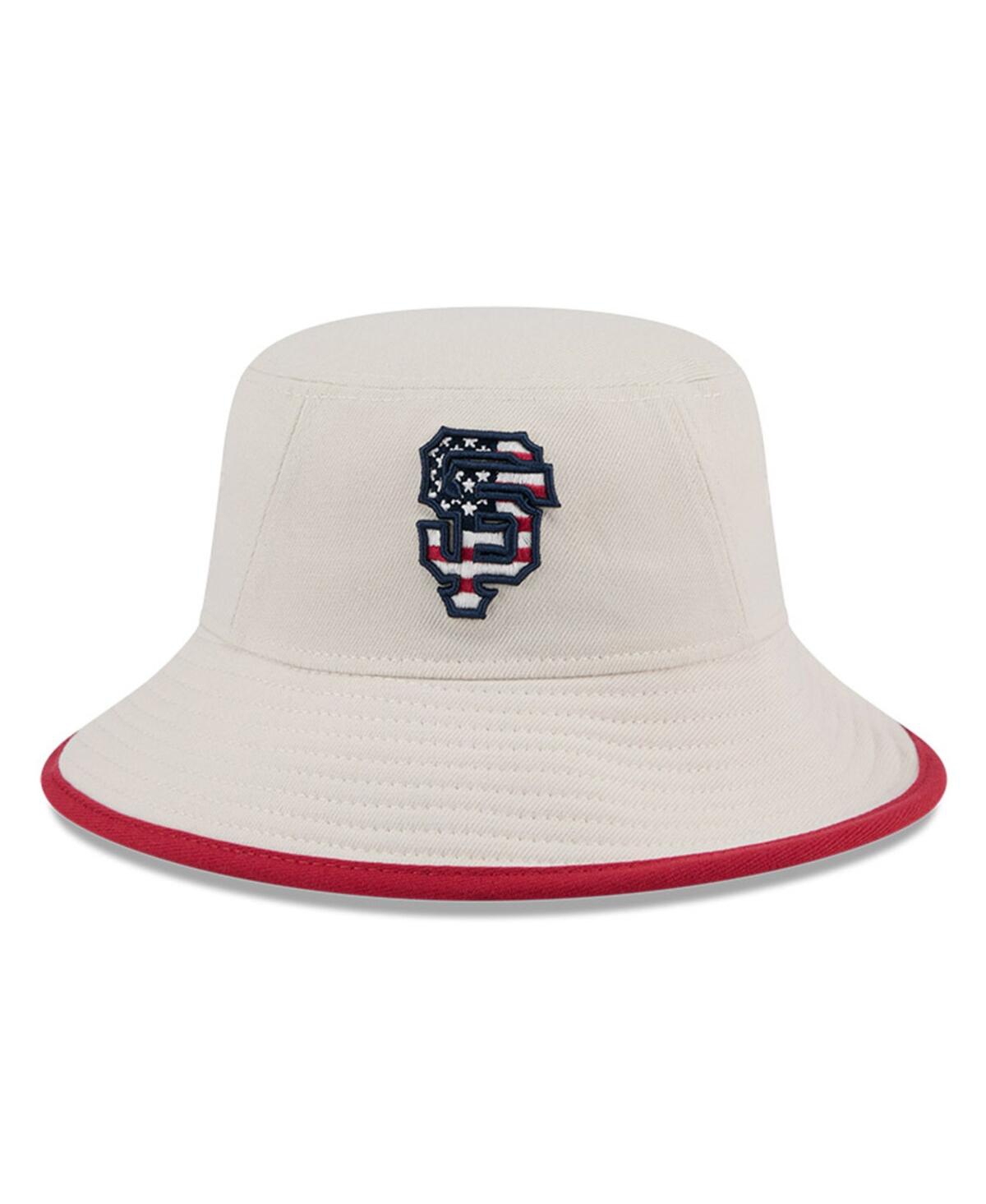 NEW ERA MEN'S KHAKI SAN FRANCISCO GIANTS 2024 FOURTH OF JULY BUCKET HAT 