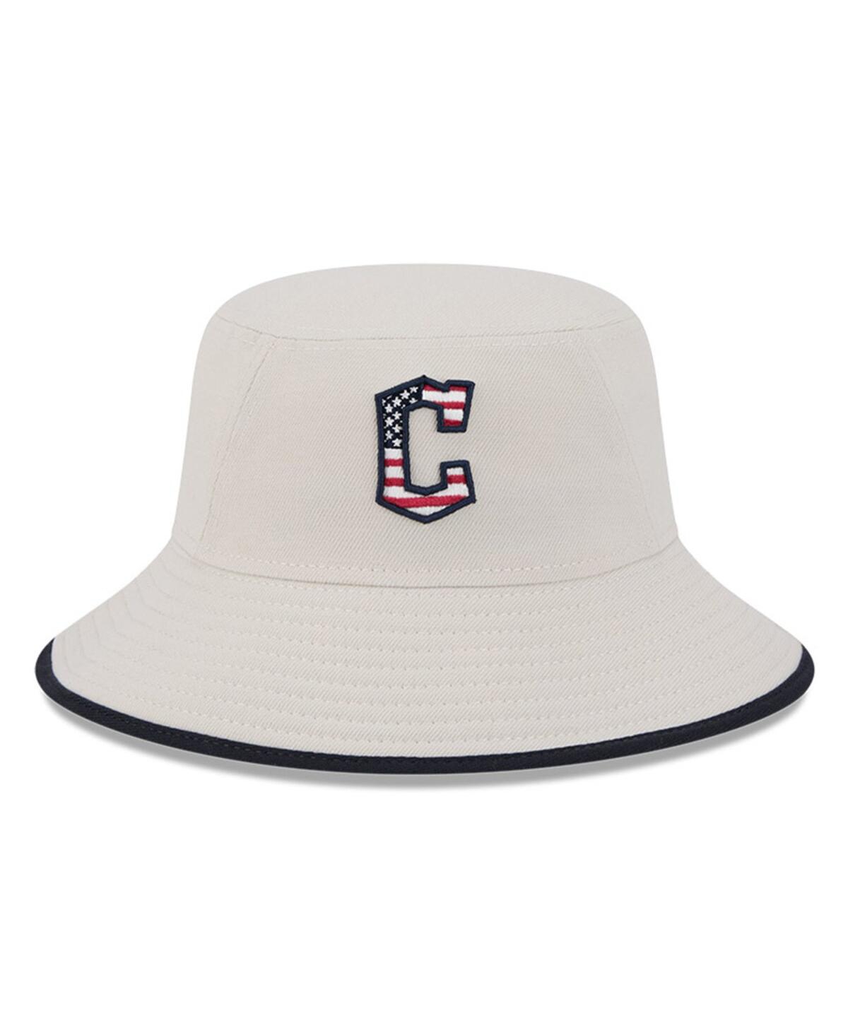 New Era Men's Khaki Cleveland Guardians 2024 Fourth Of July Bucket Hat In Khaki