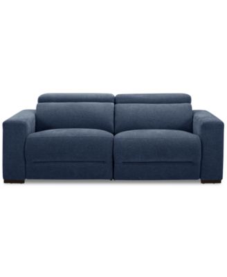 Nevio 2-Pc. Fabric Power Headrest Sectional with 2 Power Motion Chairs