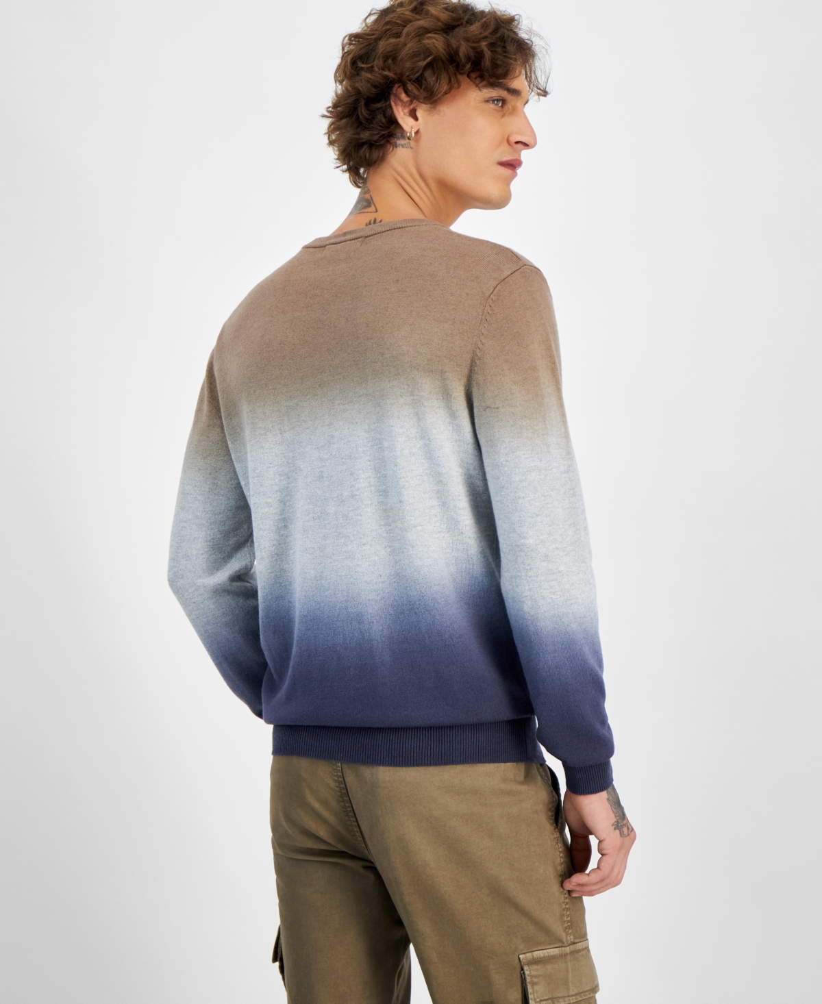 Guess Men's Edwin Tie Dye Sweater