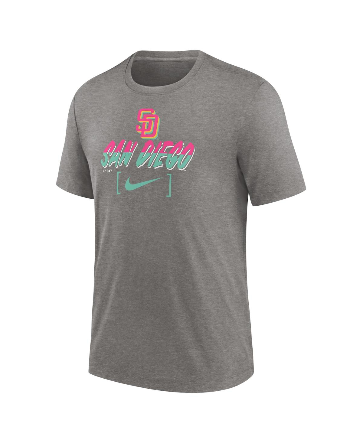 Nike Men'sSan Diego Padres City Connect Tri-Blend T-Shirt - Heather Charcoal