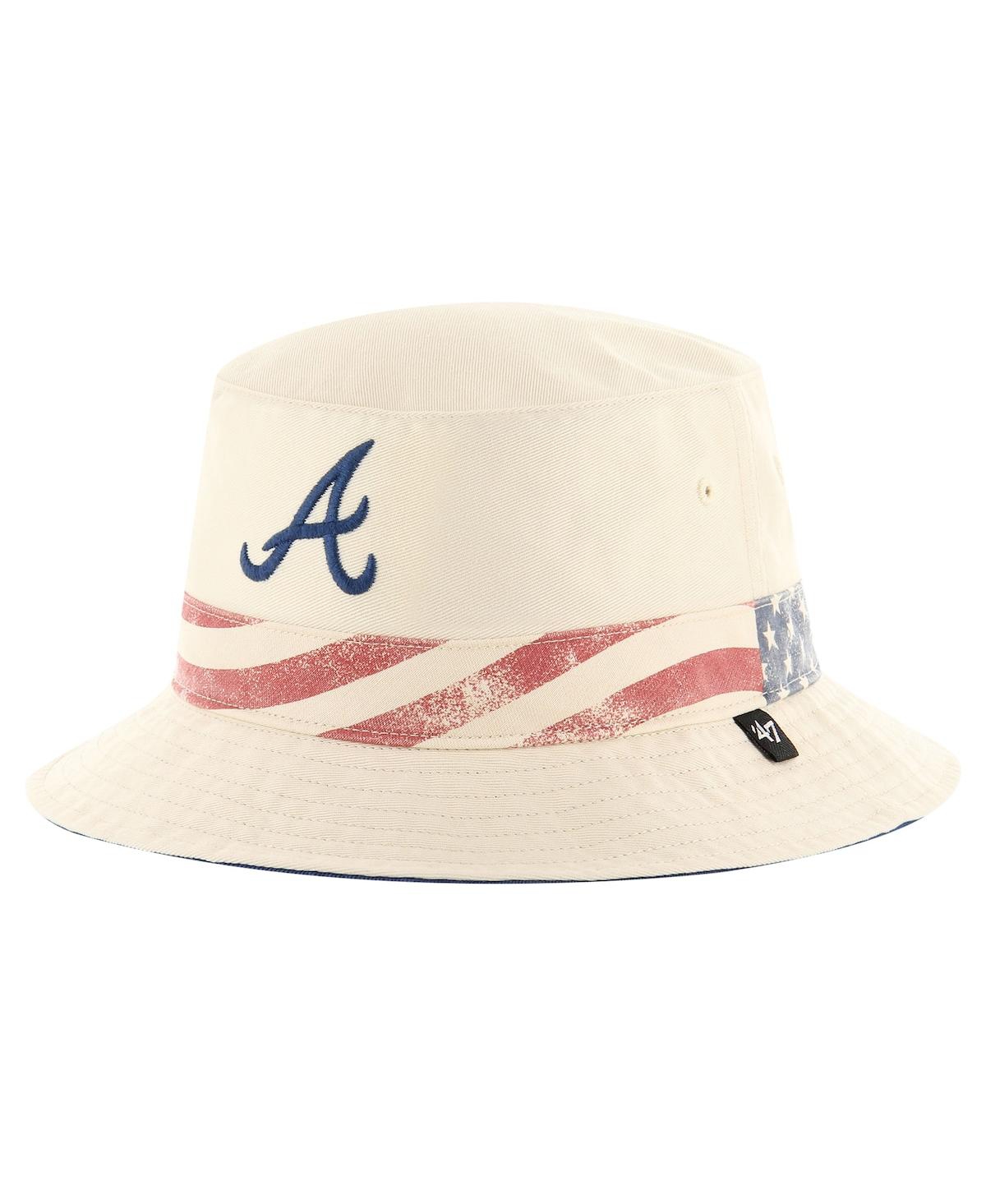 Shop 47 Brand Men's Khaki Atlanta Braves Glory Daze Bucket Hat