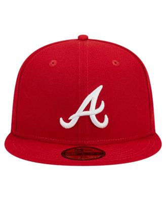 Men's Red Atlanta Braves Logo 59FIFTY Fitted Hat