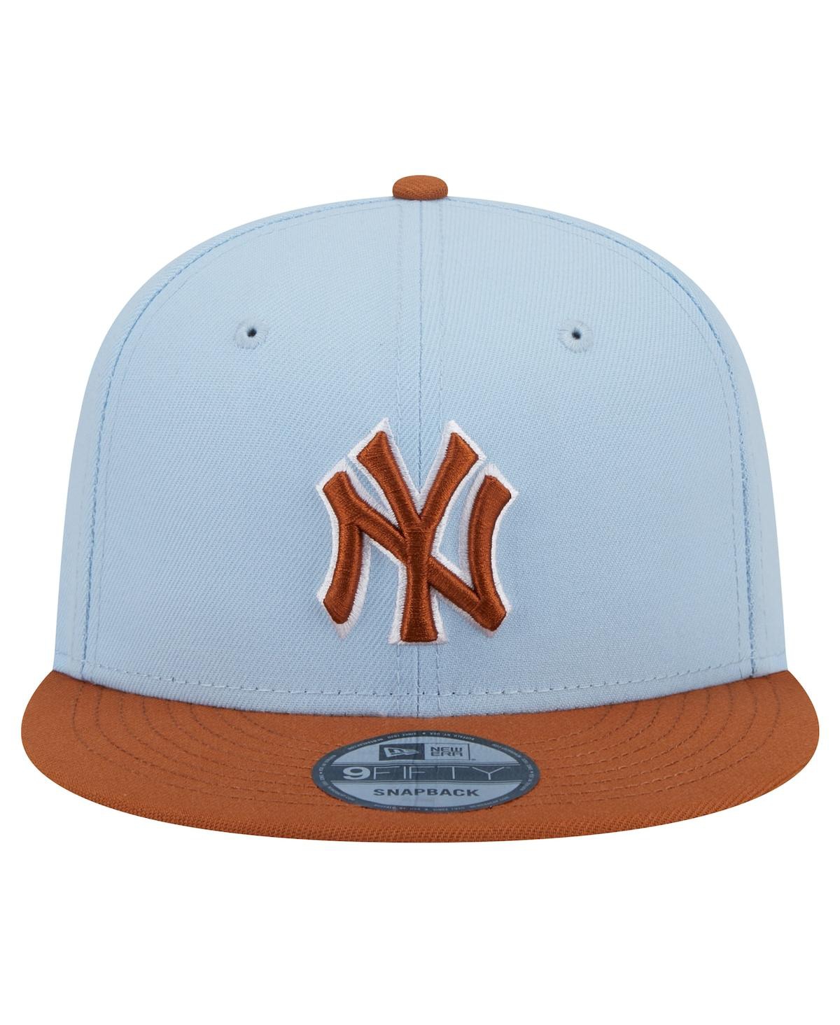 New Era Men'sNew York Yankees Spring Color Two-Tone 9FIFTY Snapback Hat - Light Blue