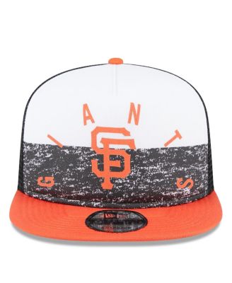 Men's White/Orange San Francisco Giants Team Foam Front A-Frame Trucker 9FIFTY Snapback Hat