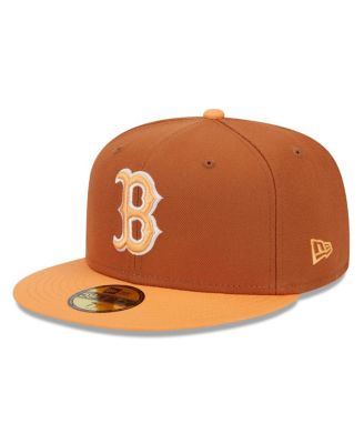 Men's Brown/Orange Boston Red Sox Spring Color Basic Two-Tone 59FIFTY Fitted Hat