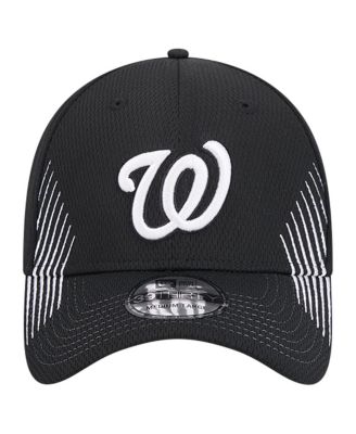 Men's Black Washington Nationals Active Dash Mark 39THIRTY Flex Hat