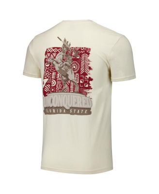 Men's and Women's Natural Florida State Seminoles Hyper Local Statue Pattern T-Shirt