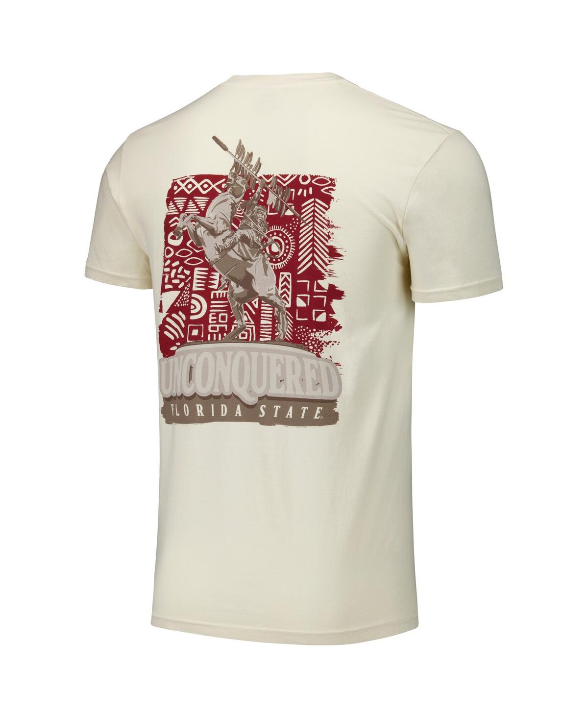 Image One Men's And Women's Natural Florida State Seminoles Hyper Local Statue Pattern T-shirt In Natural
