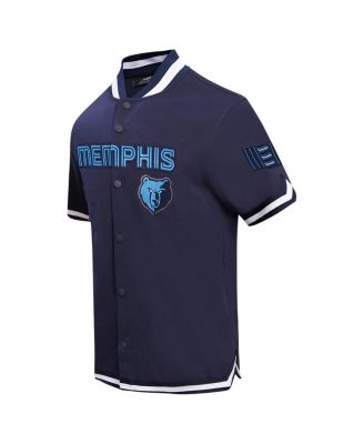 Men's Navy Memphis Grizzlies Classic Warm-Up Full-Snap Jacket