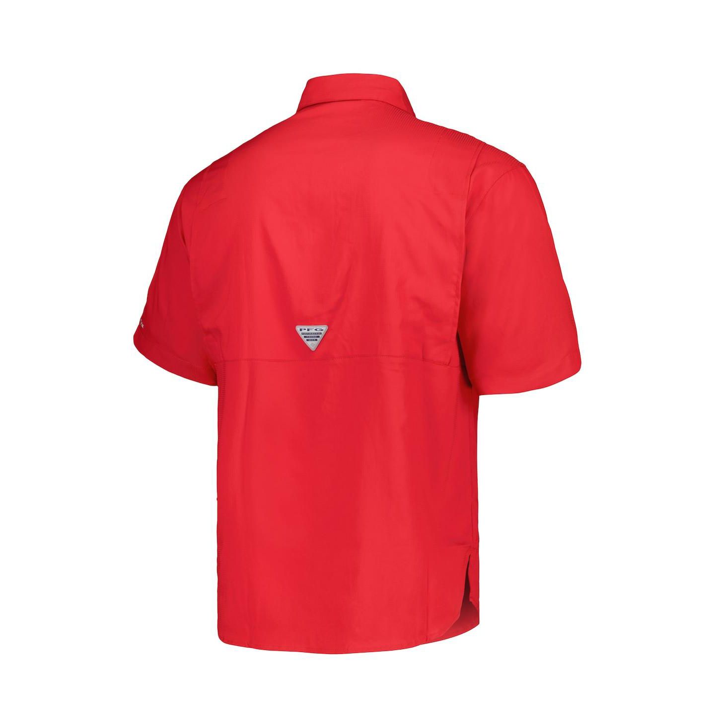 Мужская рубашка Columbia Red Philadelphia Phillies Tamiami Omni-Shade Button-Down — фото 4