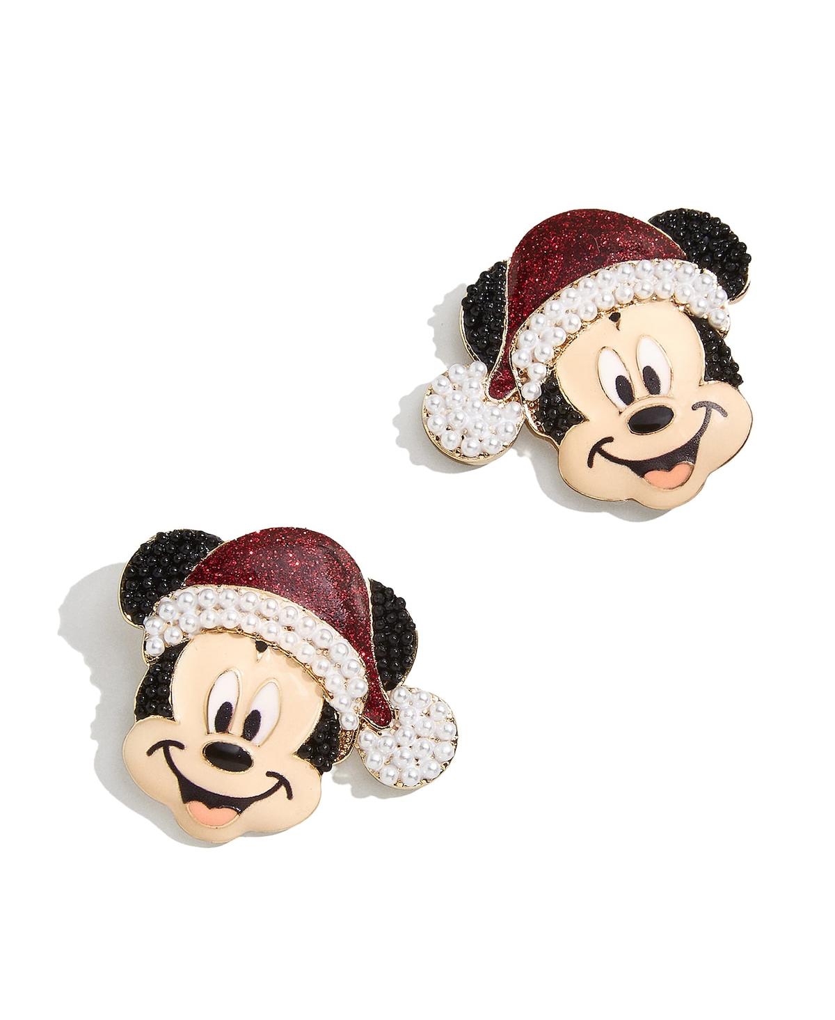 Mickey Mouse Santa Statement Earrings - Red